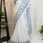 White Bloom Saree aunogha bangladesh